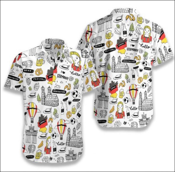 I Love Germany Hawaiian Shirt Summer Button Up I Love Germany Hawaiian Shirt Summer Button Up