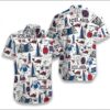 I Love Iceland Doodle Hawaiian Shirt Summer Button Up