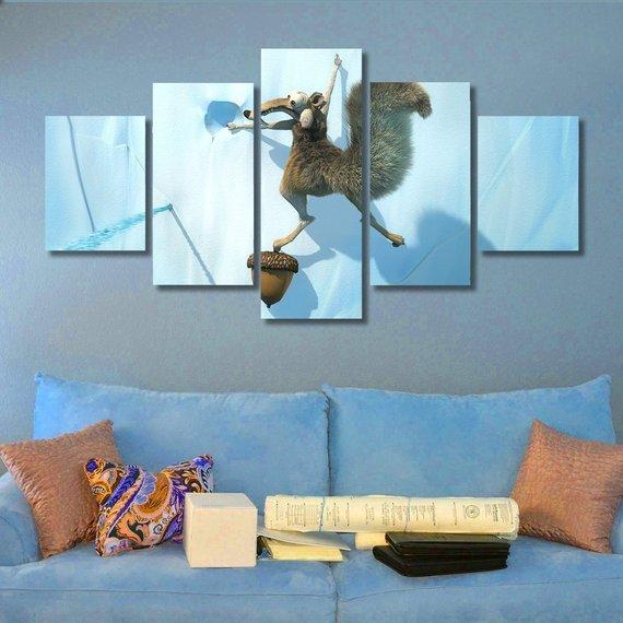 Ice Age - Animal 5 Panel Canvas Art Wall Decor Ice Age - Animal 5 Panel Canvas Art Wall Decor
