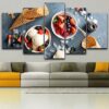 Ice Cream Delicious Ice Cream - Kitchen 5 Panel Canvas Art Wall Decor