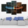 Ice Vs Fire Dragon Game Of Thrones - Movie 5 Panel Canvas Art Wall Decor