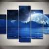 Iceberg In The Sea - Nature 5 Panel Canvas Art Wall Decor