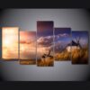 Idyllic natural scenery - Nature 5 Panel Canvas Art Wall Decor