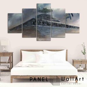 Impressionism Of Star Destroyer - Movie 5 Panel Canvas Art Wall Decor