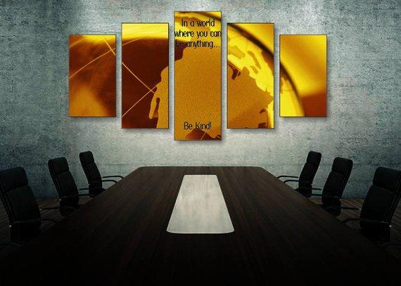 In A World - Abstract 5 Panel Canvas Art Wall Decor In A World - Abstract 5 Panel Canvas Art Wall Decor