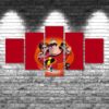 Incredibles 2 - Cartoon 5 Panel Canvas Art Wall Decor