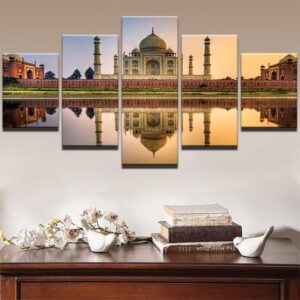 India Building - Religion 5 Panel Canvas Art Wall Decor