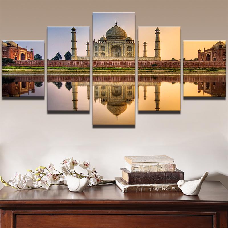 India Building - Religion 5 Panel Canvas Art Wall Decor India Building - Religion 5 Panel Canvas Art Wall Decor