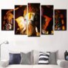 India Religion Elephant Ganesha - Religion 5 Panel Canvas Art Wall Decor