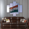 Indian Flag - Abstract 5 Panel Canvas Art Wall Decor