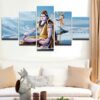 Indian God Shiva 7 - Religion 5 Panel Canvas Art Wall Decor