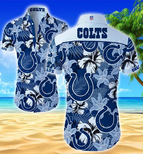Indianapolis Colts Hawaiian Shirt Summer Button Up Indianapolis Colts Hawaiian Shirt Summer Button Up