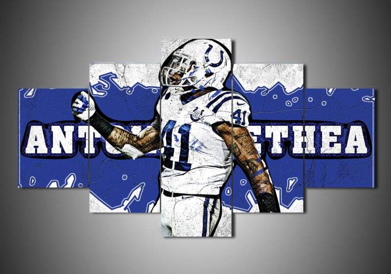 Indianapolis Colts - Antoine Bethea - Sport 5 Panel Canvas Art Wall Decor Indianapolis Colts - Antoine Bethea - Sport 5 Panel Canvas Art Wall Decor