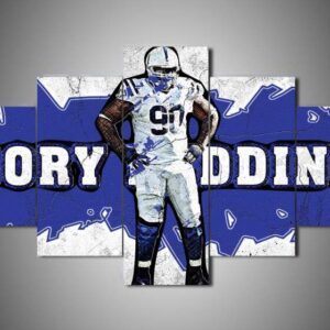 Indianapolis Colts - Cory Redding - Sport 5 Panel Canvas Art Wall Decor