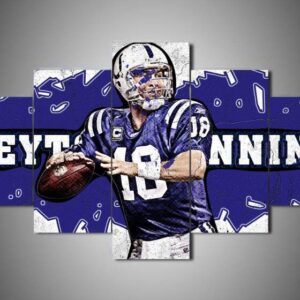 Indianapolis Colts - Peyton Manning - Sport 5 Panel Canvas Art Wall Decor