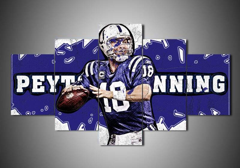 Indianapolis Colts - Peyton Manning - Sport 5 Panel Canvas Art Wall Decor Indianapolis Colts - Peyton Manning - Sport 5 Panel Canvas Art Wall Decor
