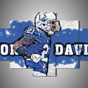 Indianapolis Colts - Vontae Davis - Sport 5 Panel Canvas Art Wall Decor
