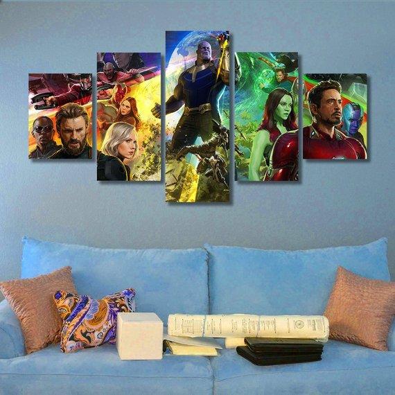 Infinity War - Dc 5 Panel Canvas Art Wall Decor Infinity War - Dc 5 Panel Canvas Art Wall Decor