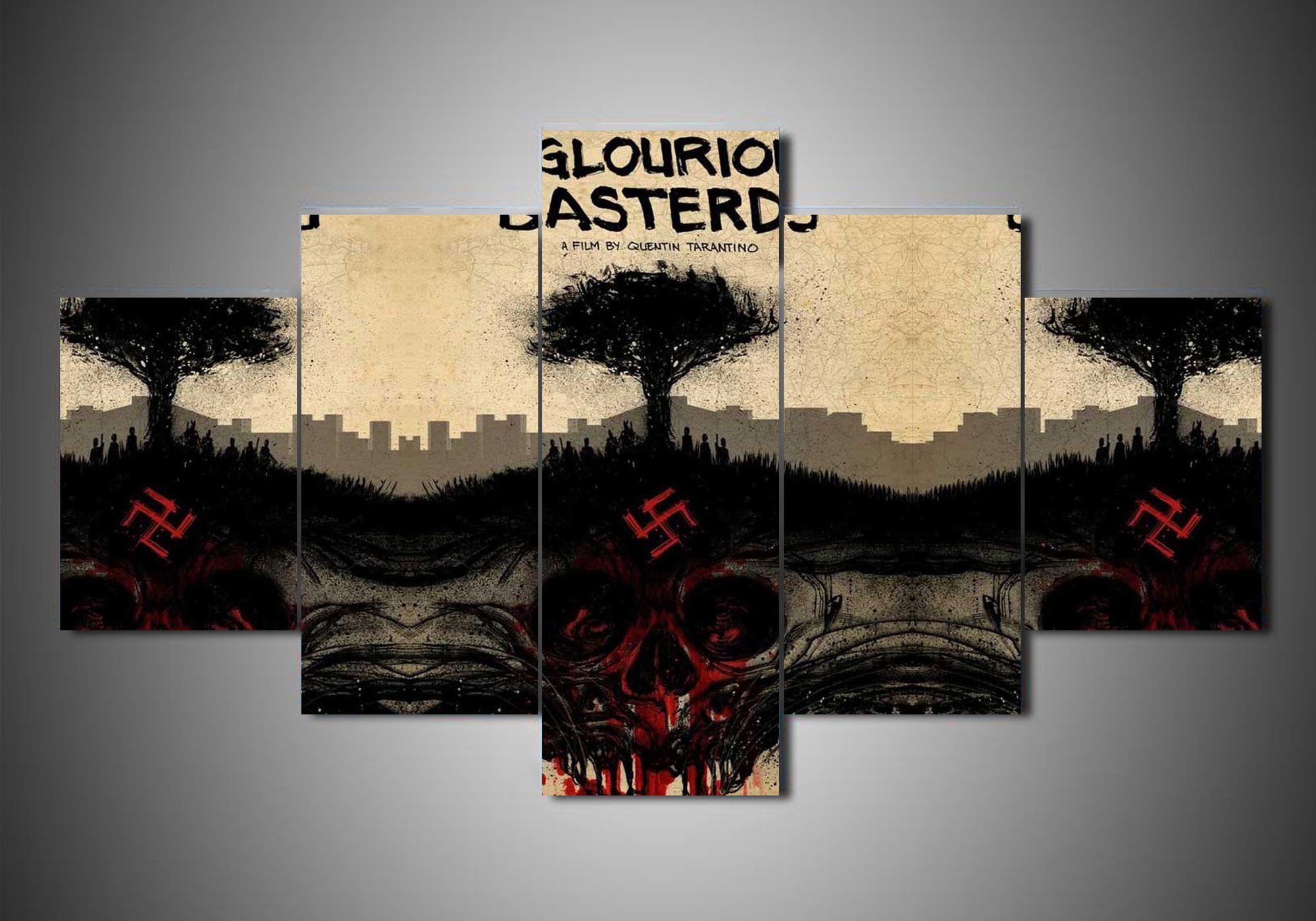 Inglourious Basterds 1 - Movie 5 Panel Canvas Art Wall Decor Inglourious Basterds 1 - Movie 5 Panel Canvas Art Wall Decor