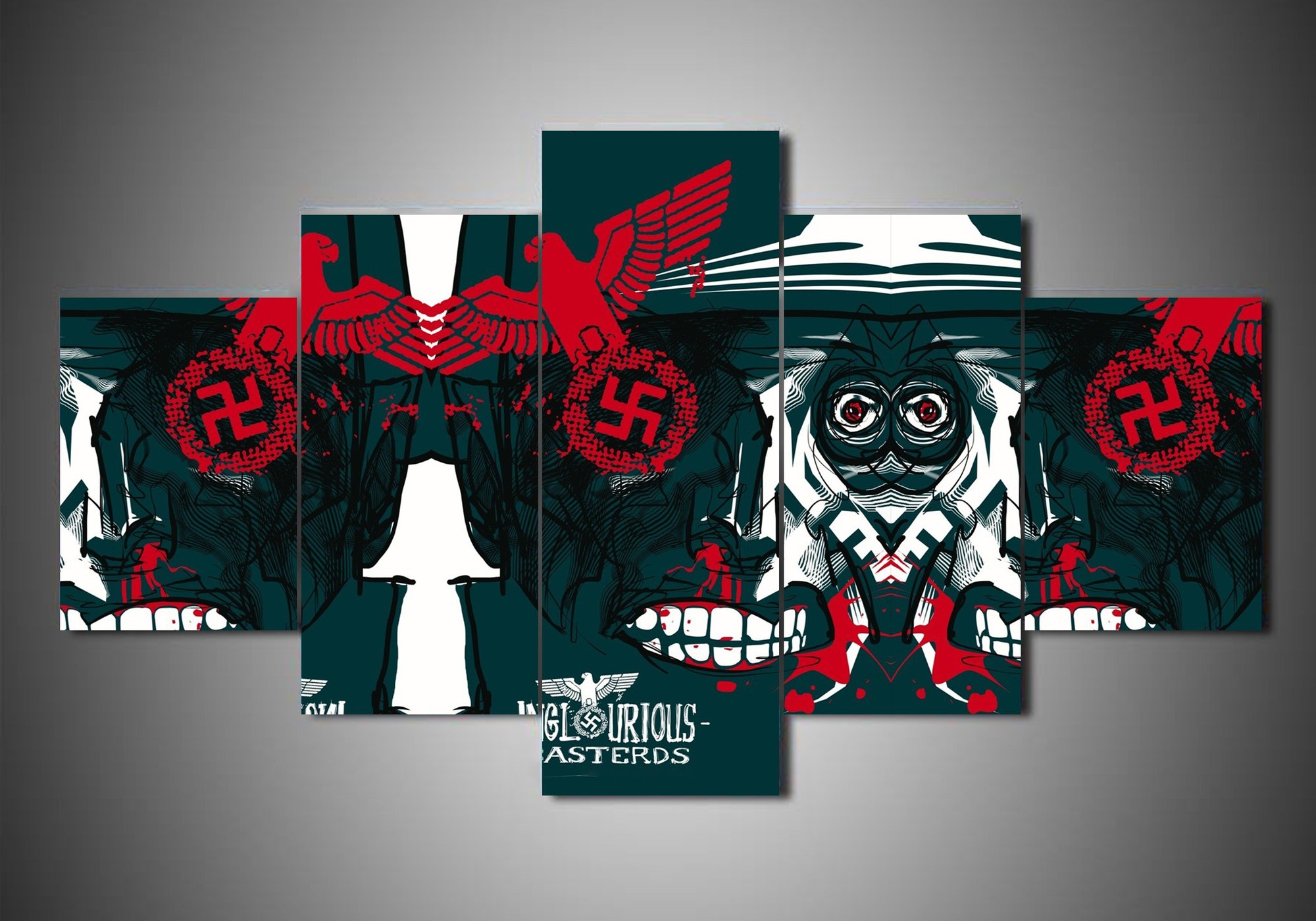 Inglourious Basterds - Movie 5 Panel Canvas Art Wall Decor Inglourious Basterds - Movie 5 Panel Canvas Art Wall Decor