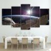 International Space Station - Space 5 Panel Canvas Art Wall Decor