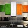 Ireland Flag - Abstract 5 Panel Canvas Art Wall Decor