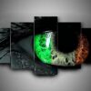 Irish 1 - Abstract 5 Panel Canvas Art Wall Decor