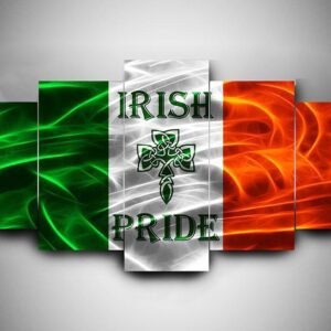 Irish 2 - Abstract 5 Panel Canvas Art Wall Decor