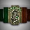 Irish 3 - Abstract 5 Panel Canvas Art Wall Decor