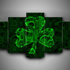 Irish 4 - Abstract 5 Panel Canvas Art Wall Decor