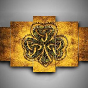 Irish 5 - Abstract 5 Panel Canvas Art Wall Decor