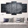Islam Allah Beautiful Islamic - Religion 5 Panel Canvas Art Wall Decor