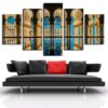 Islam Mosque - Religion 5 Panel Canvas Art Wall Decor
