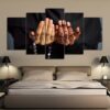 Islam Scripture on hands - Abstract 5 Panel Canvas Art Wall Decor
