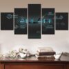 Islamic Allah The Quran 01 - Religion 5 Panel Canvas Art Wall Decor
