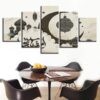 Islamic Muslim 2 - Religion 5 Panel Canvas Art Wall Decor