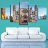 Islamic Muslim Mosque 2 - Nature 5 Panel Canvas Art Wall Decor