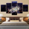 Islamic Muslim Mosque Masjid Al Haram - Nature 5 Panel Canvas Art Wall Decor