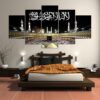 Islamic Muslim Mosque - Religion 5 Panel Canvas Art Wall Decor
