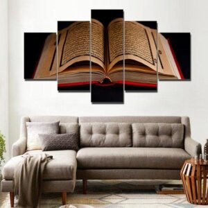 Islamic Quran Book Muslim - Religion 5 Panel Canvas Art Wall Decor