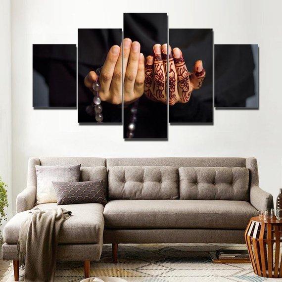 Islamic Souls 5 - Religion 5 Panel Canvas Art Wall Decor Islamic Souls 5 - Religion 5 Panel Canvas Art Wall Decor