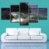 Island Blue Sea Water 2 - Nature 5 Panel Canvas Art Wall Decor