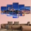 Island Cite With Cathedral Notre Dame De Paris - Nature 5 Panel Canvas Art Wall Decor