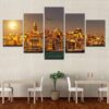 Istanbul Turkey - Abstract 5 Panel Canvas Art Wall Decor