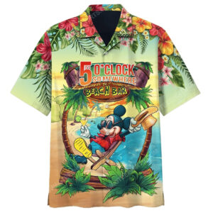 It’S 5 O’Clock Somewhere Beach Bar Mickey Mouse Hawaiian Shirt