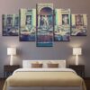 Italy Building 2 - Nature 5 Panel Canvas Art Wall Decor