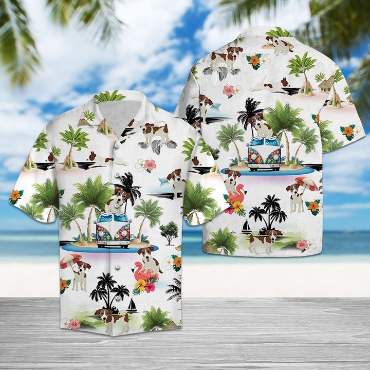 Jack Russell Terrier Vacation Hawaiian Shirt Summer Button Up Jack Russell Terrier Vacation Hawaiian Shirt Summer Button Up