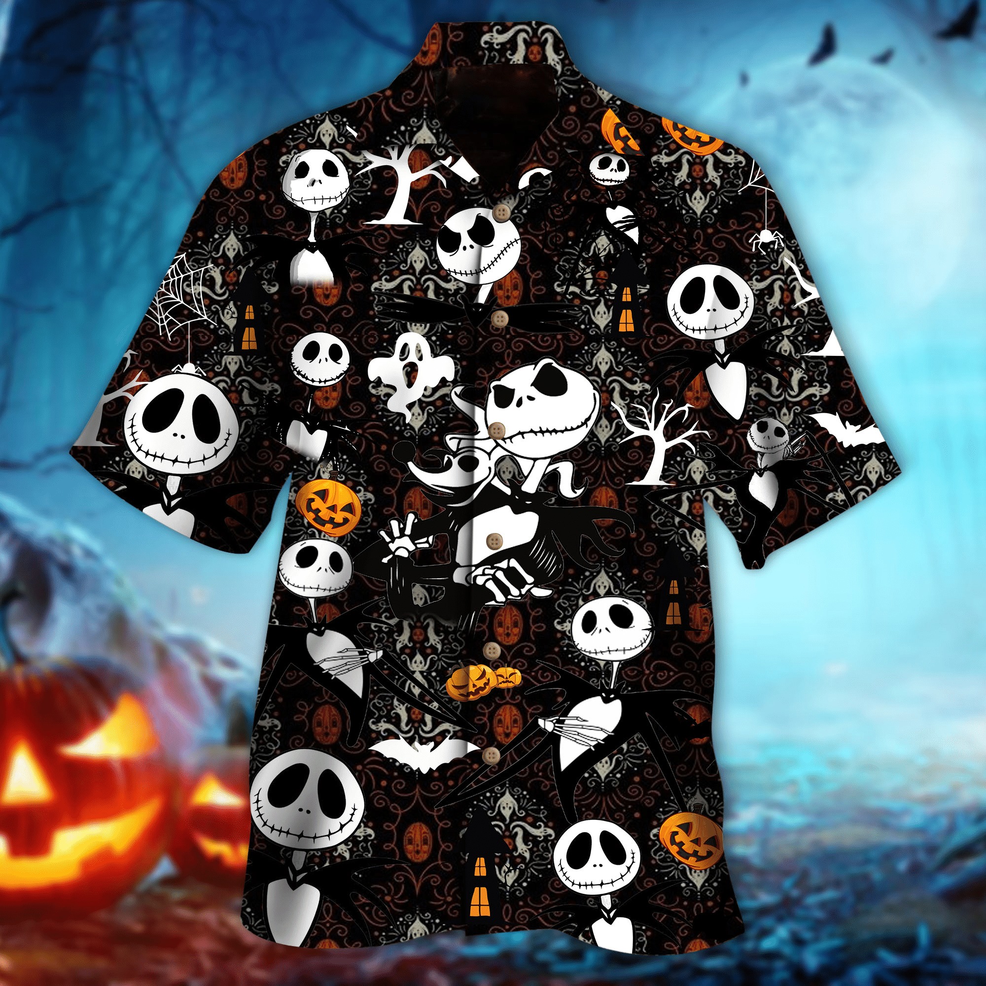 Jack Skellington Halloween Hawaiian Shirt Jack Skellington Halloween Hawaiian Shirt