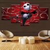 Jack Skellington Nightmare Before Christmas - Movie 5 Panel Canvas Art Wall Decor