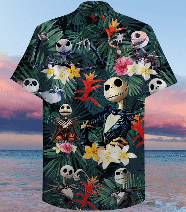 Jack Skellington Tropical Hawaiian Shirt Jack Skellington Tropical Hawaiian Shirt